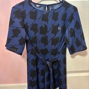 Lands' End Women's Short Sleeve Top in Blue and Black